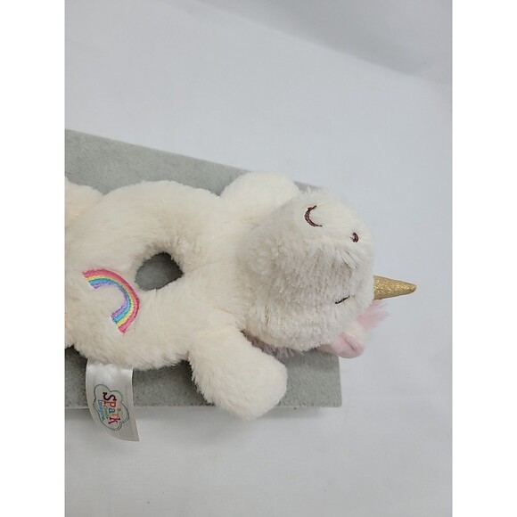 Spark Create Imagine Unicorn Plush Baby Rattle Lovey Toy Nursery Stuffed Animal - Picture 9 of 16